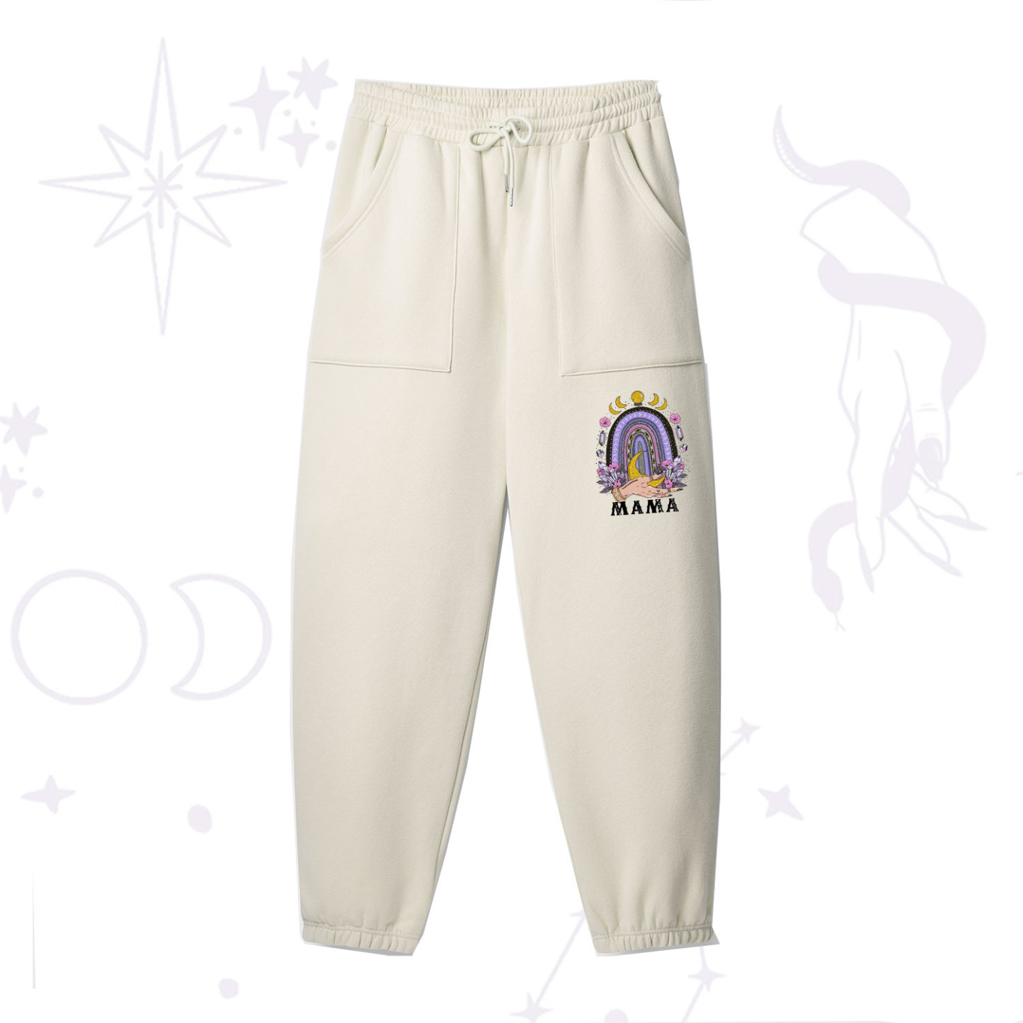 Purplehecate Gothic Mama Rainbow Fleece Sweatpants