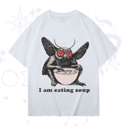 Purplehecate Mothman Eating Soup T-Shirt