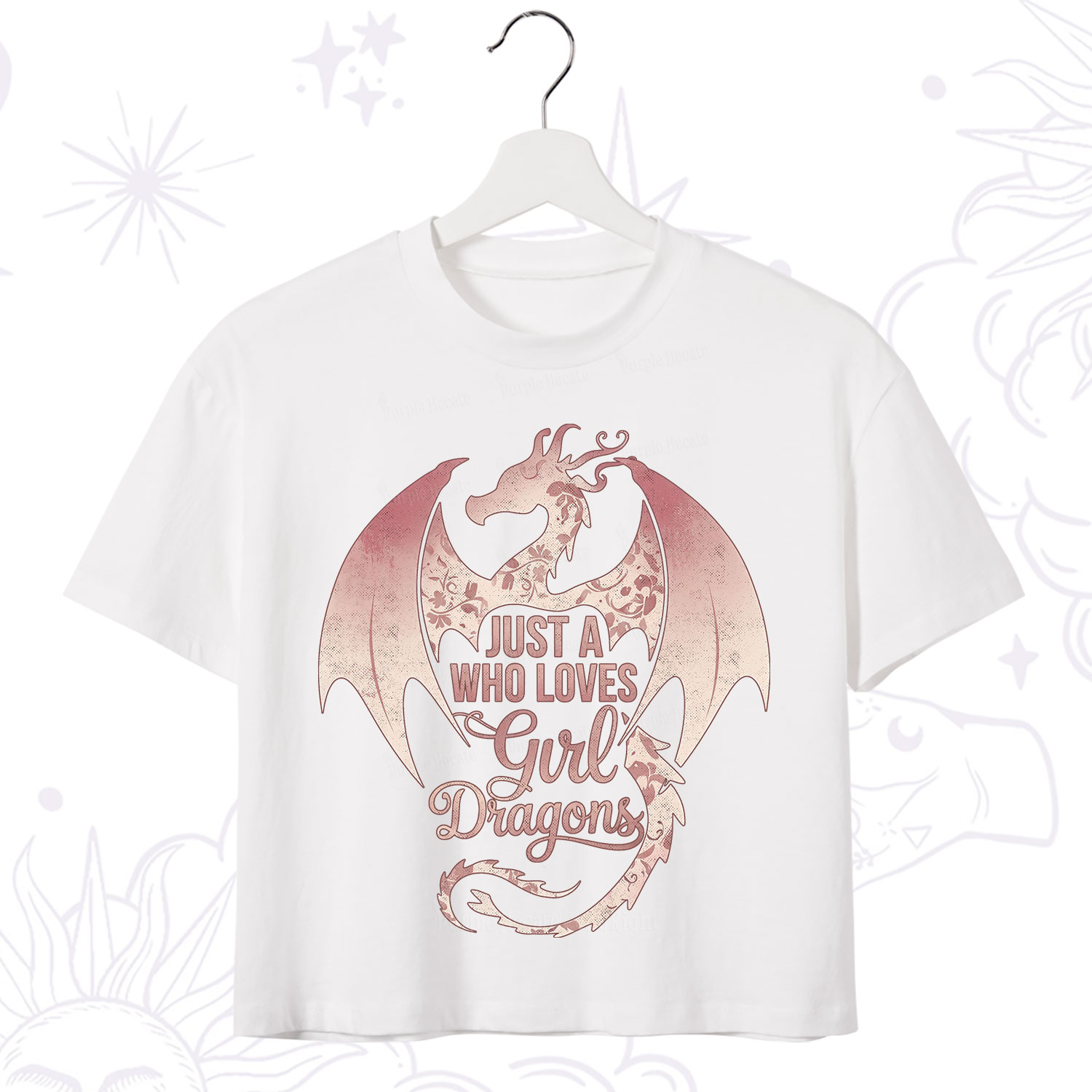 Purplehecate Just A Girl Who Loves Dragons Crop T-Shirt
