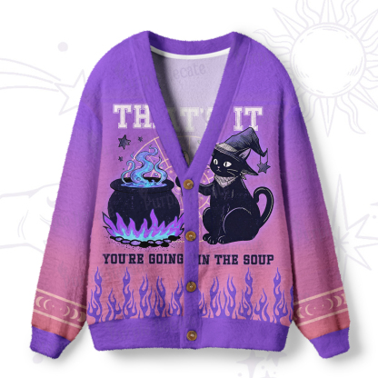 Purplehecate That's It You're Going In The Soup Ugly Cardigan Sweaters