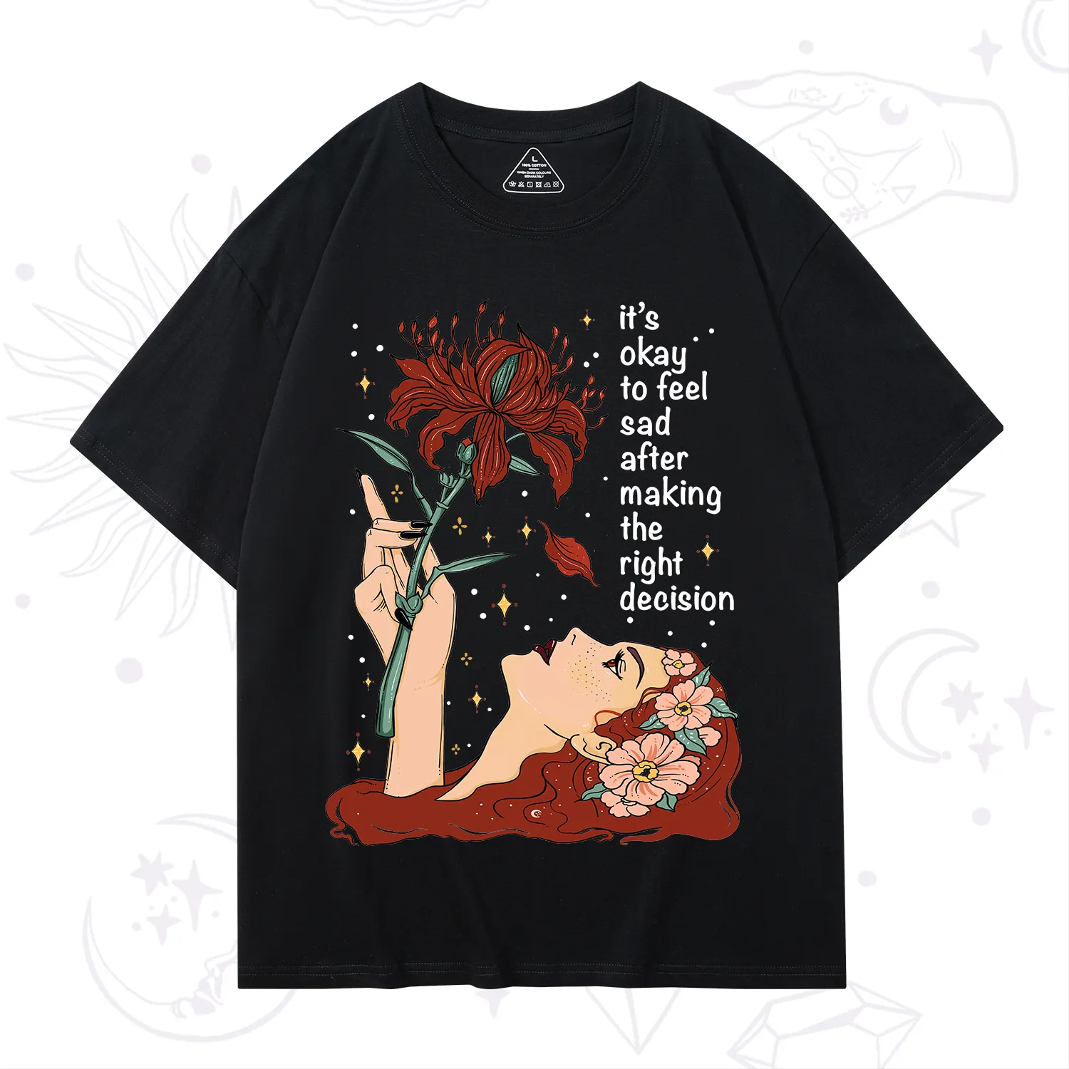 Purplehecate It's Okay To Feel Sad After Making The Right Decision T-Shirt