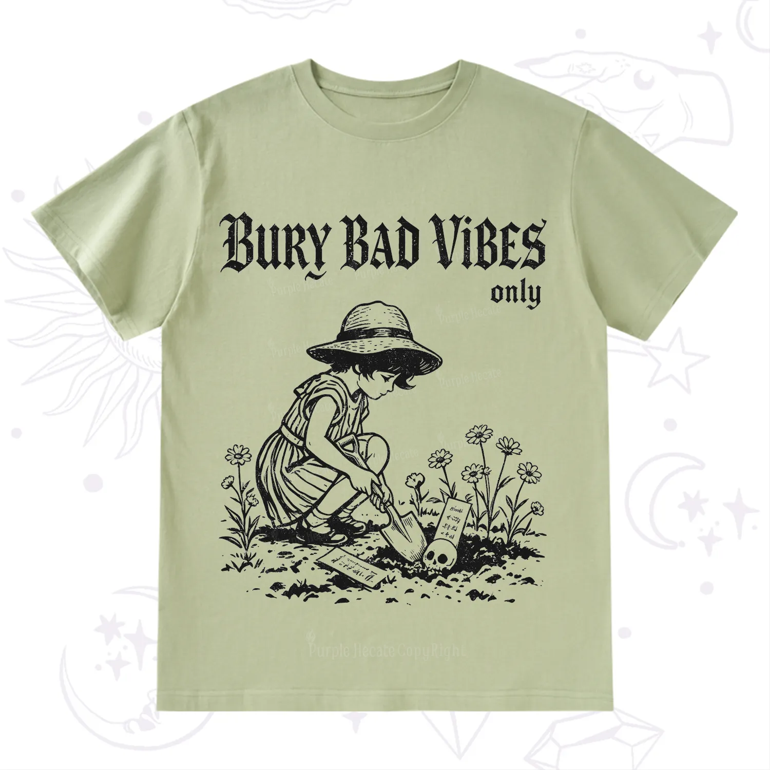 Purplehecate Bury Bad Vibes Only T-Shirt