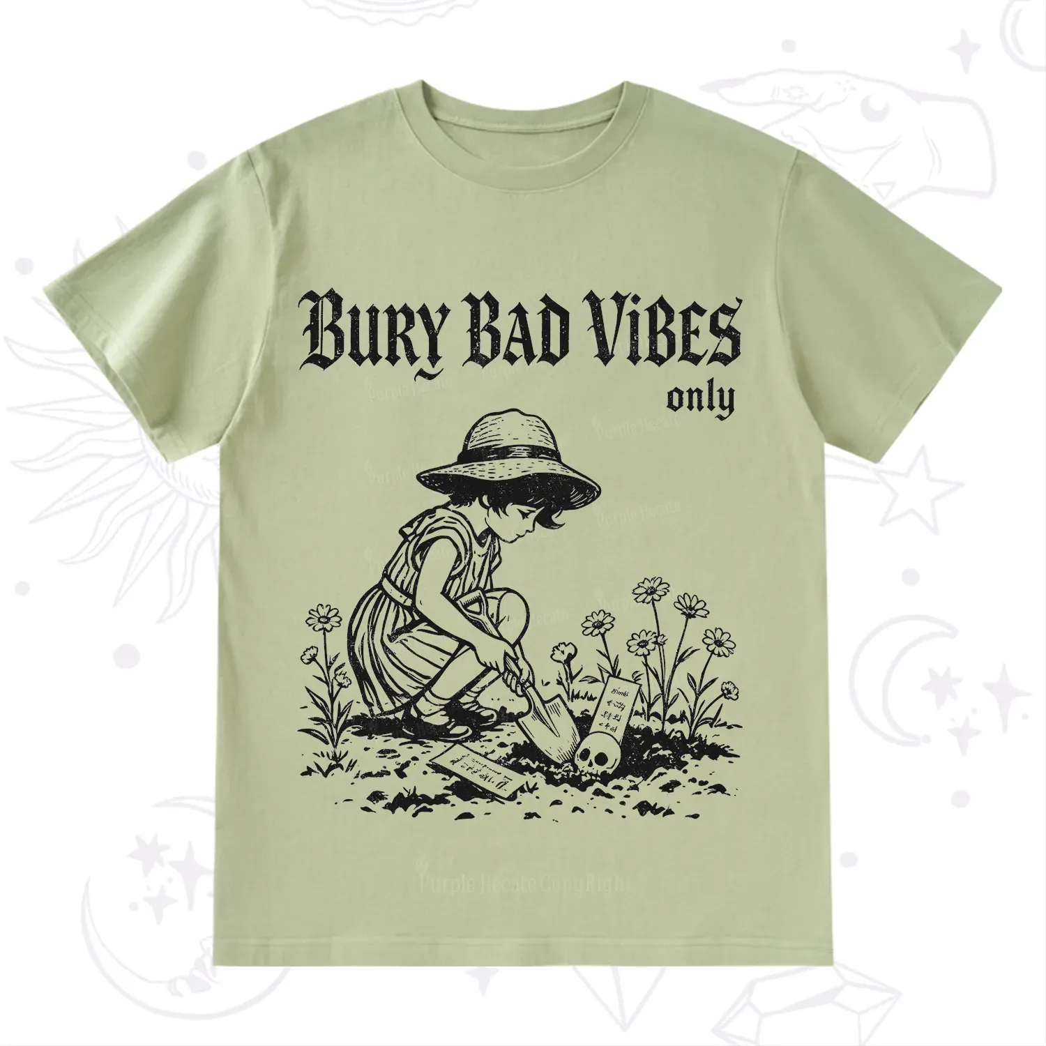 Purplehecate Bury Bad Vibes Only T-Shirt