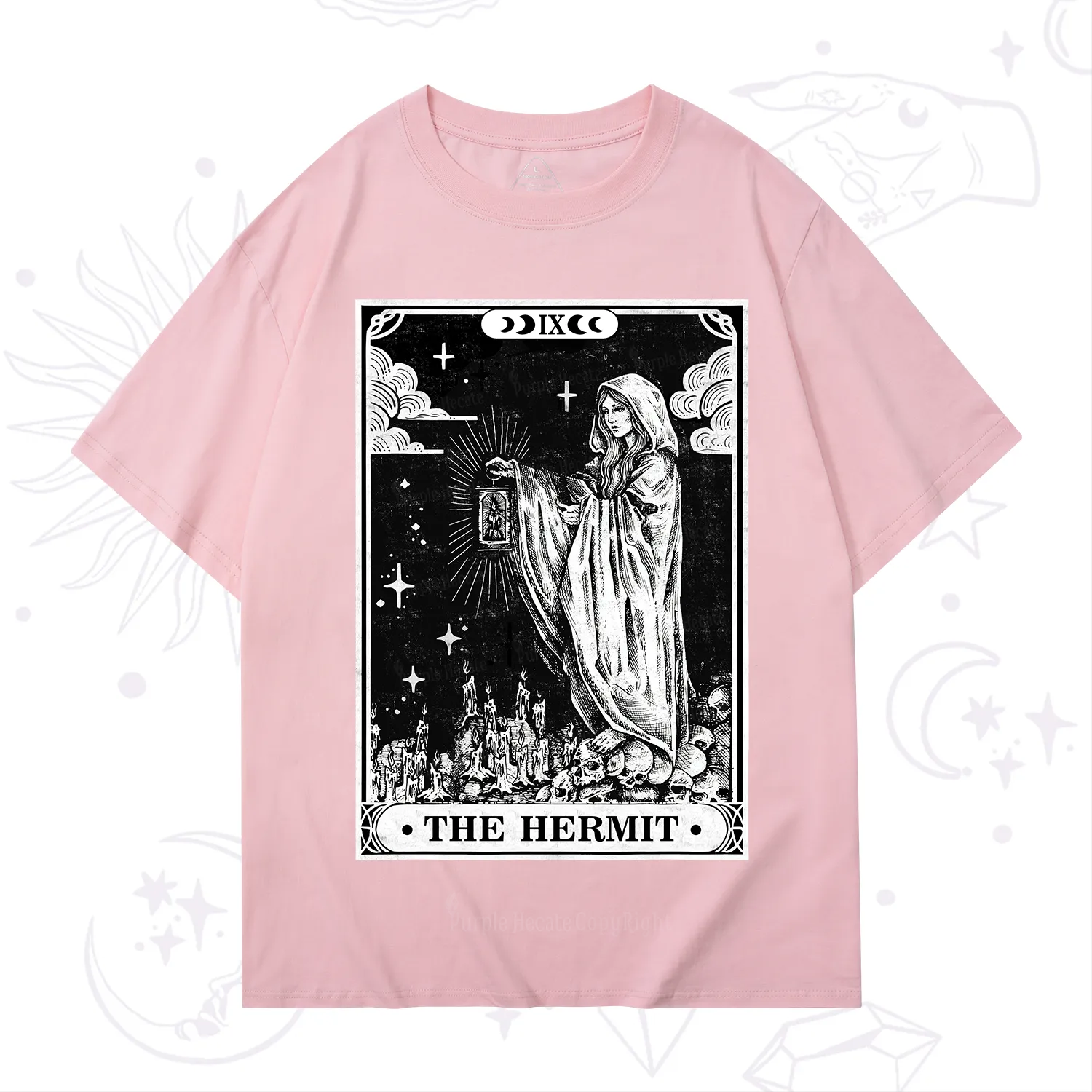 Purplehecate The Hermit Goddess Tarot Card T-Shirt