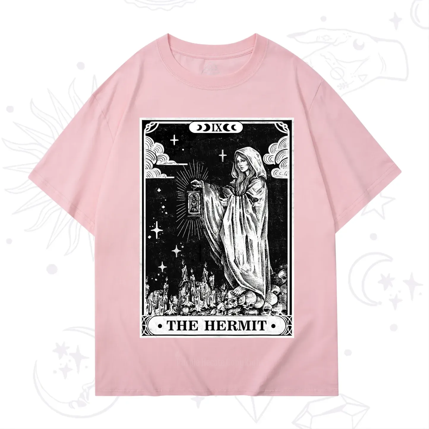 Purplehecate The Hermit Goddess Tarot Card T-Shirt