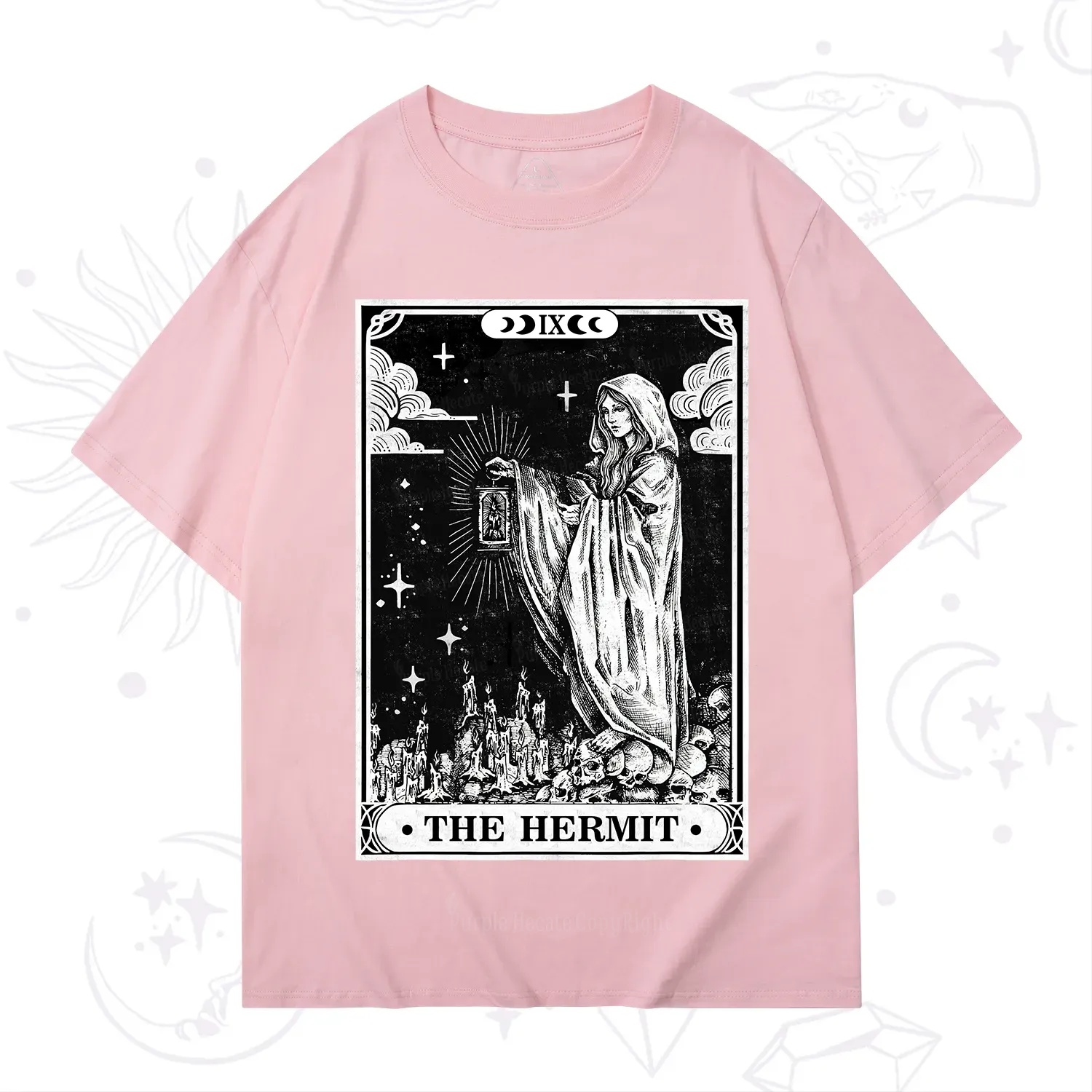 Purplehecate The Hermit Goddess Tarot Card T-Shirt