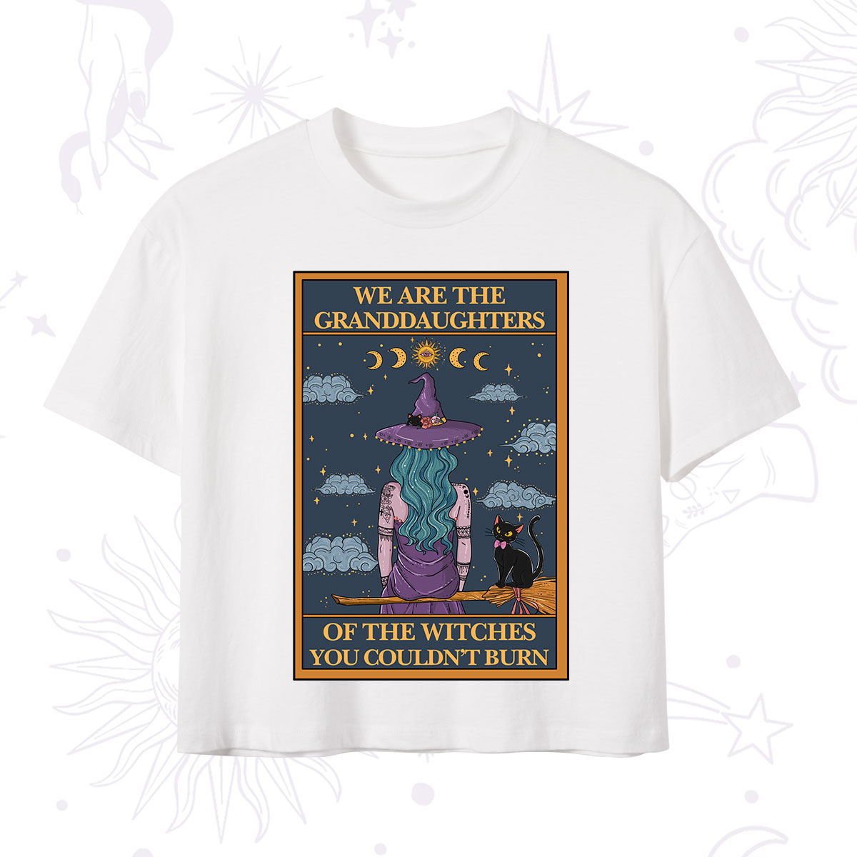Purplehecate The Witches You Couldn't Burn Oracle Card Crop T-Shirt