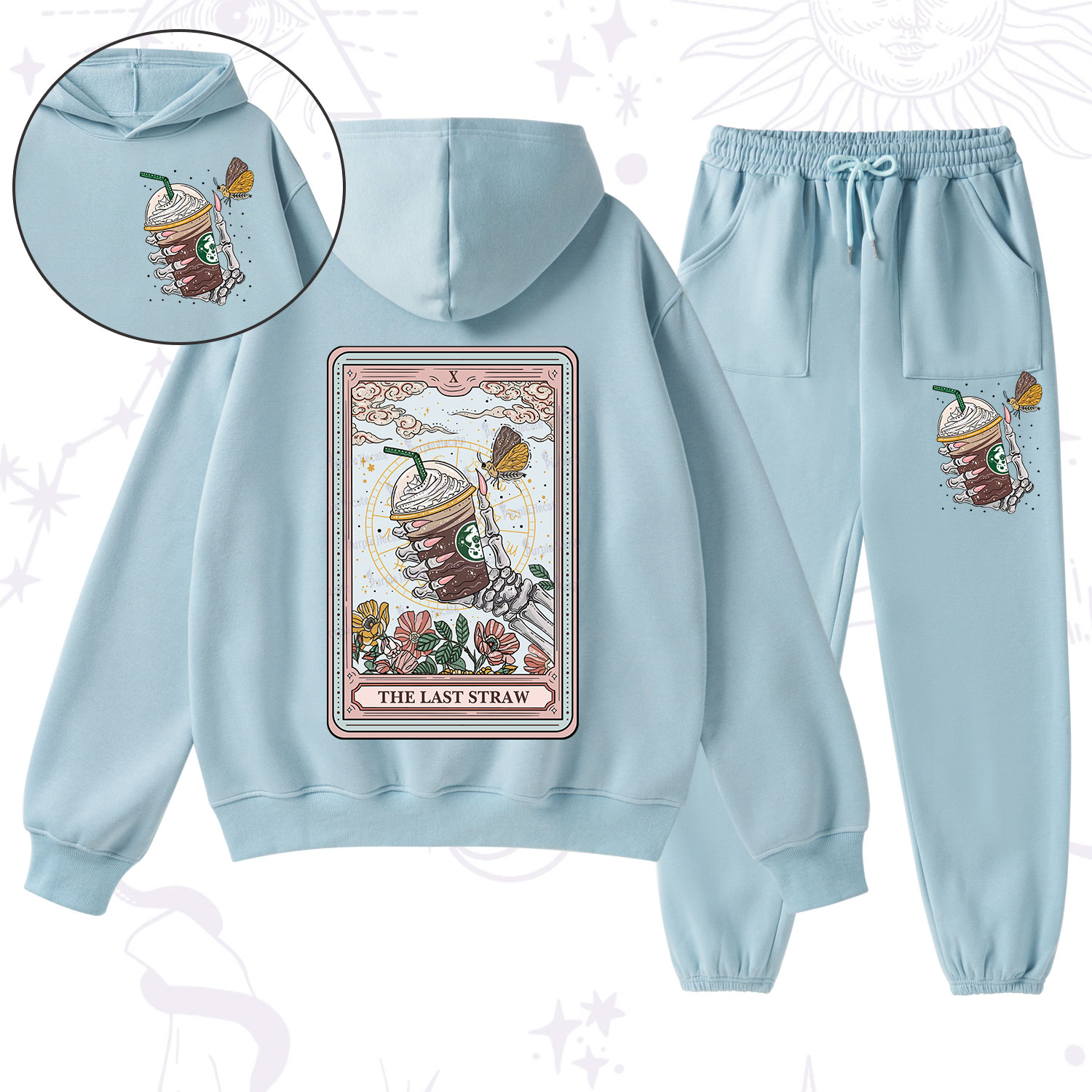 Purplehecate The Last Straw Tarot Fleece Hoodie Suit