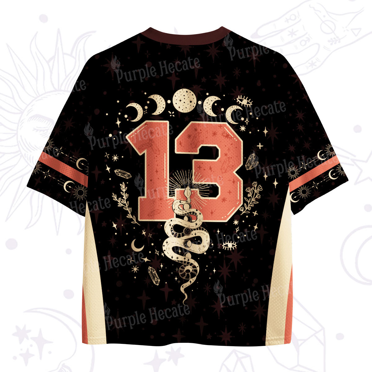 Purplehecate Mystical Moon Phases Snake Mesh Jersey