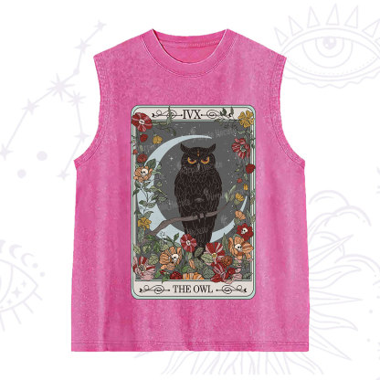 Purplehecate The Owl Tarot Washed Tank