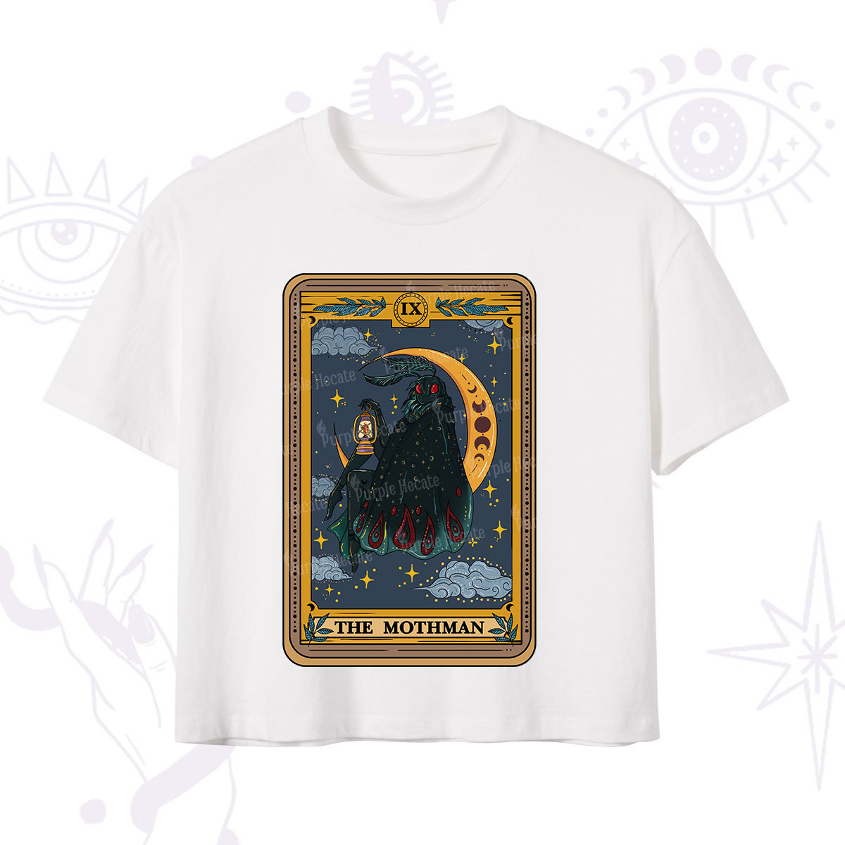 Purplehecate The Mothmen Tarot Crop T-Shirt