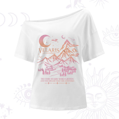 Purplehecate Echoes of the Hidden City One Shoulder T-Shirt