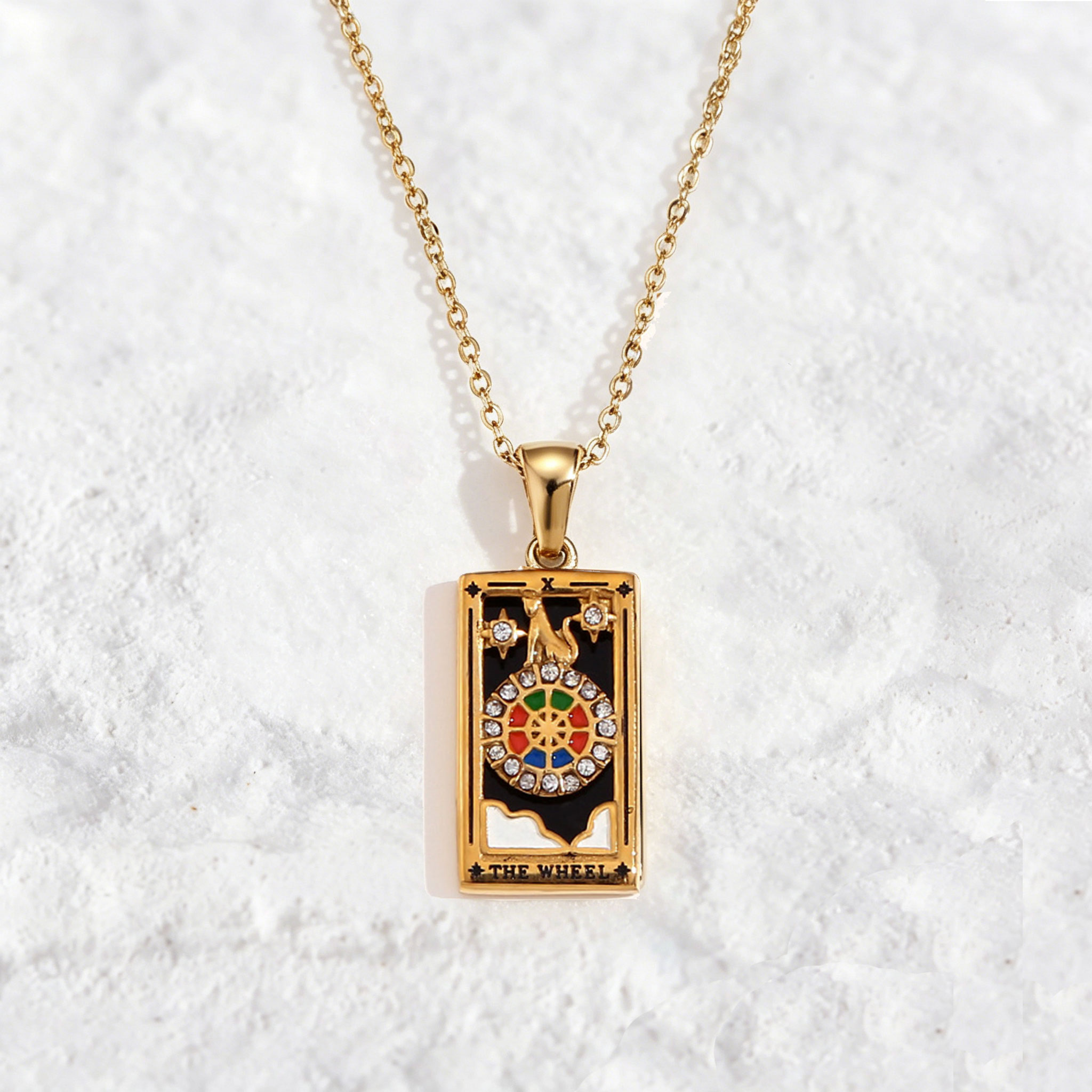 Purplehecate The Wheel Tarot Necklace