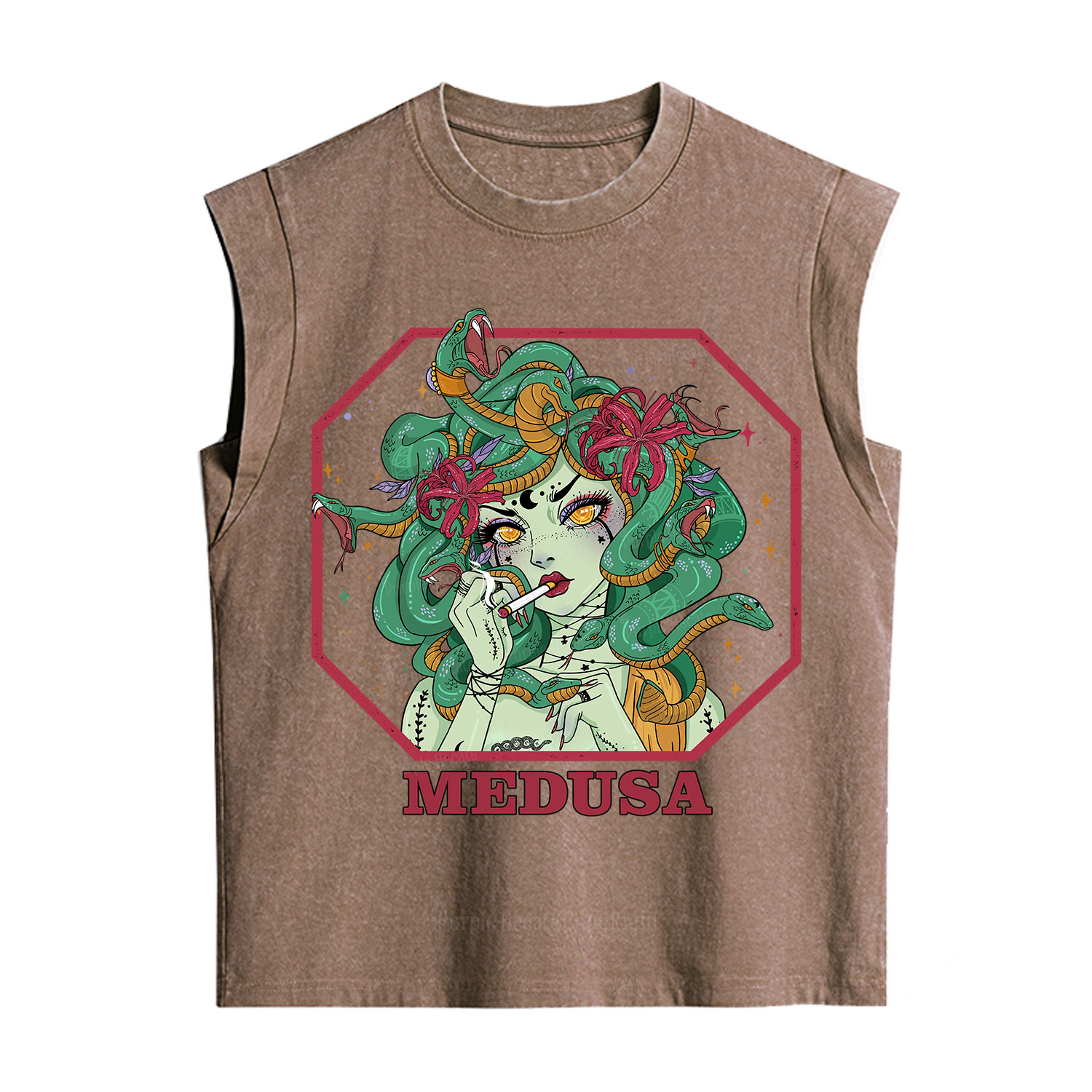 Purplehecate The Greek Goddess Medusa Vintage Washed Tank