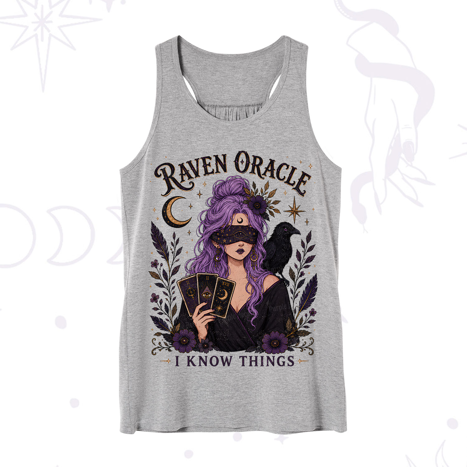 Purplehecate Raven Oracle I Know Things Witchy Tank
