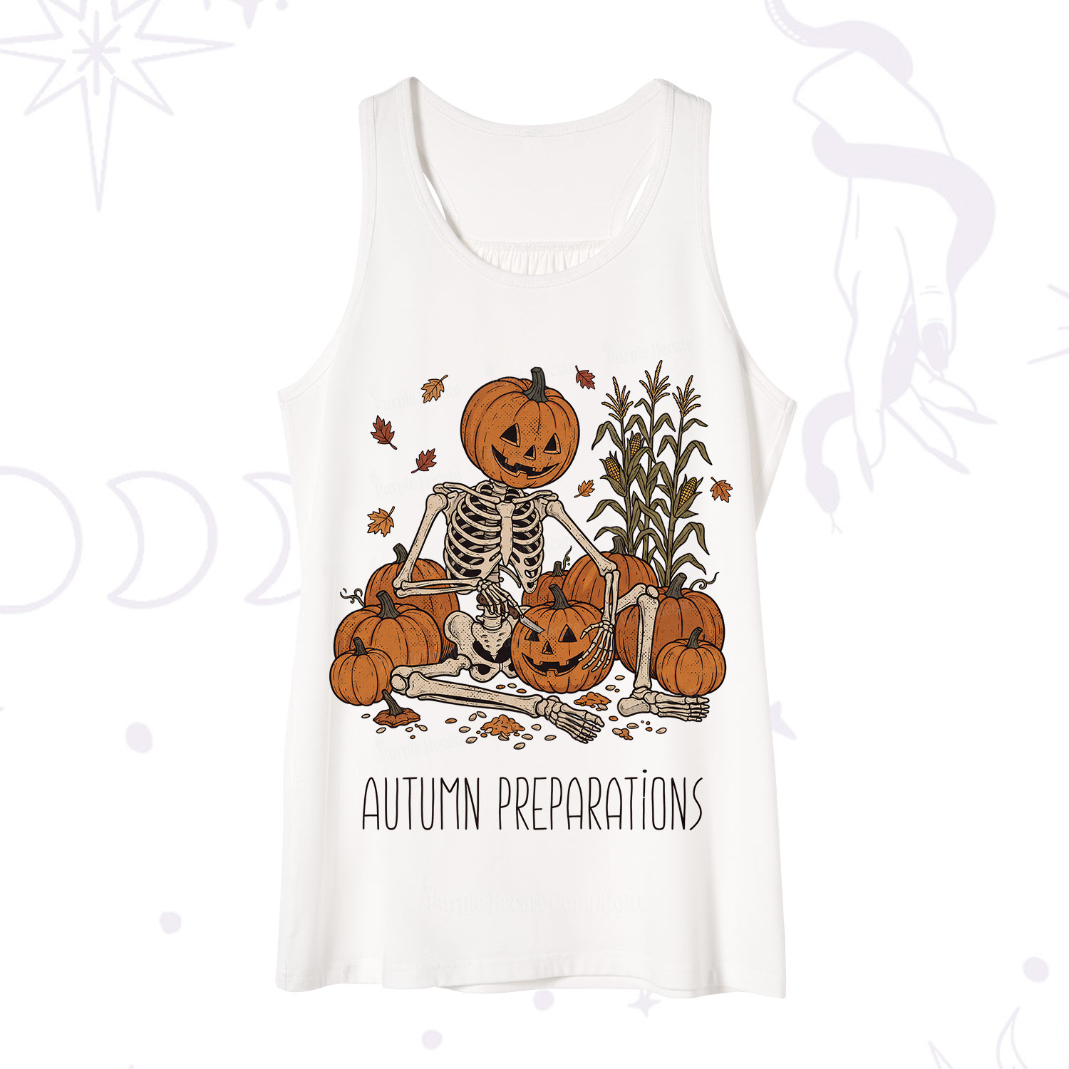 Purplehecate Autumn Preparations Pumpkin Skeleton Tank