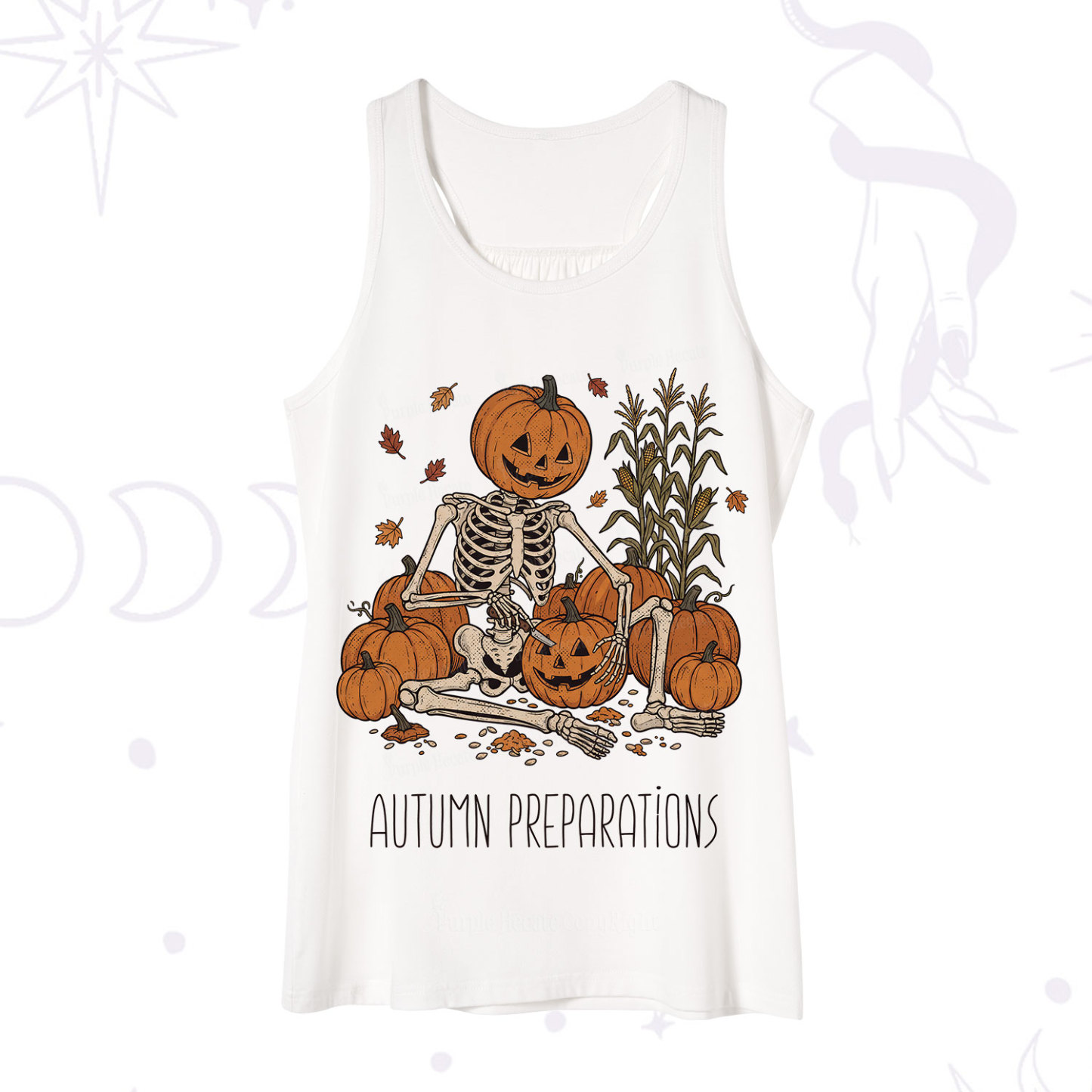 Purplehecate Autumn Preparations Pumpkin Skeleton Tank