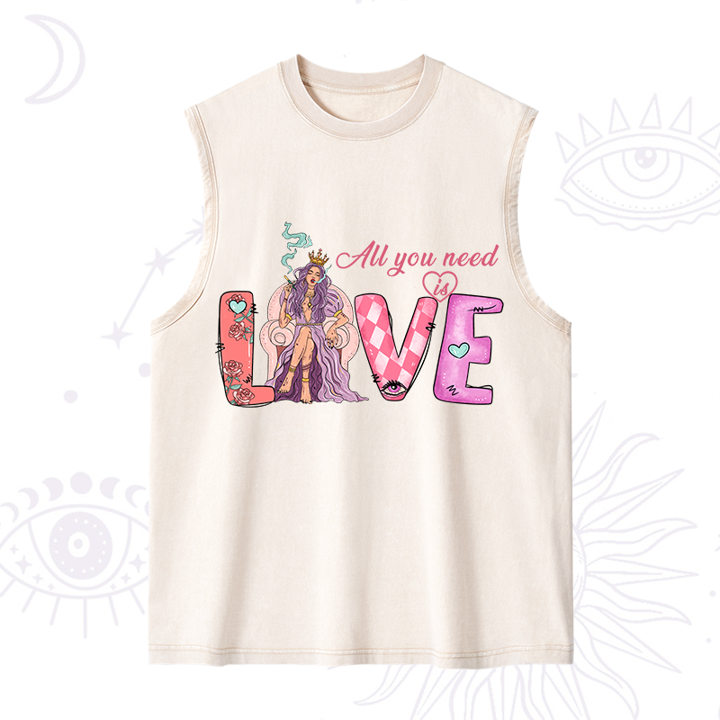 Purplehecate All You Need Is Valentine Washed Tank