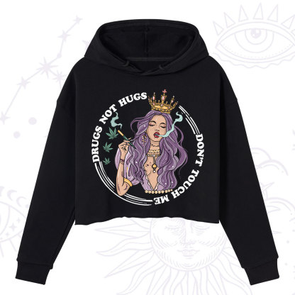 Purplehecate Weed Be Sarcastic Crop Hoodie