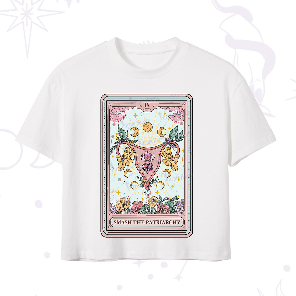 Purplehecate The Smash the Patriarchy Tarot Crop T-Shirt