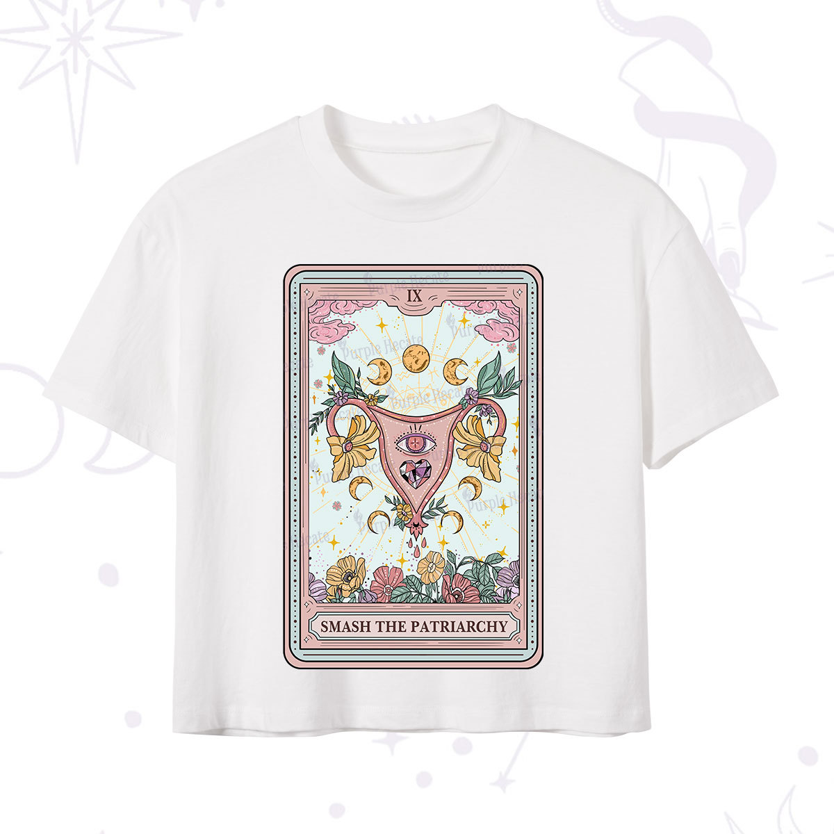Purplehecate The Smash the Patriarchy Tarot Crop T-Shirt