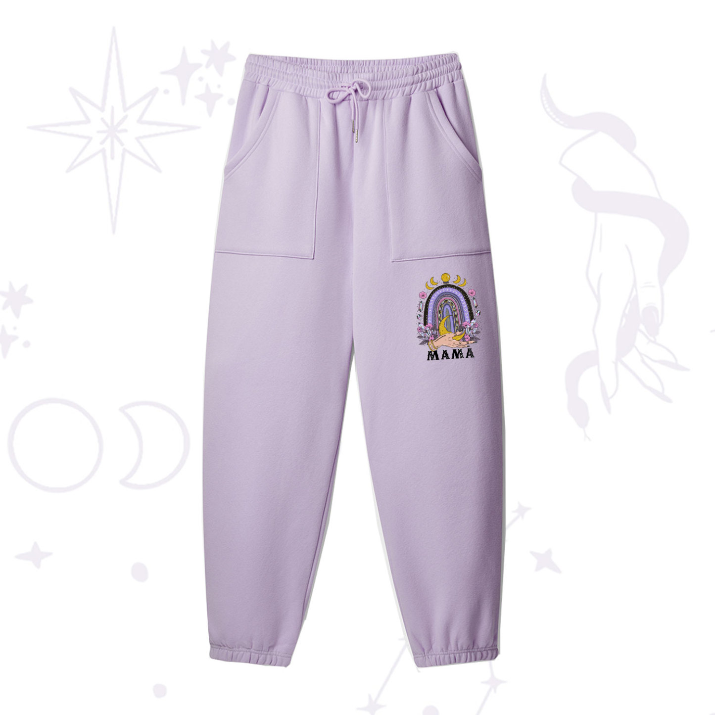 Purplehecate Gothic Mama Rainbow Fleece Sweatpants