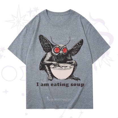 Purplehecate Mothman Eating Soup T-Shirt