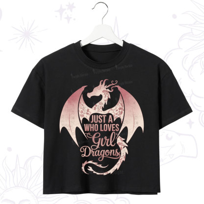 Purplehecate Just A Girl Who Loves Dragons Crop T-Shirt