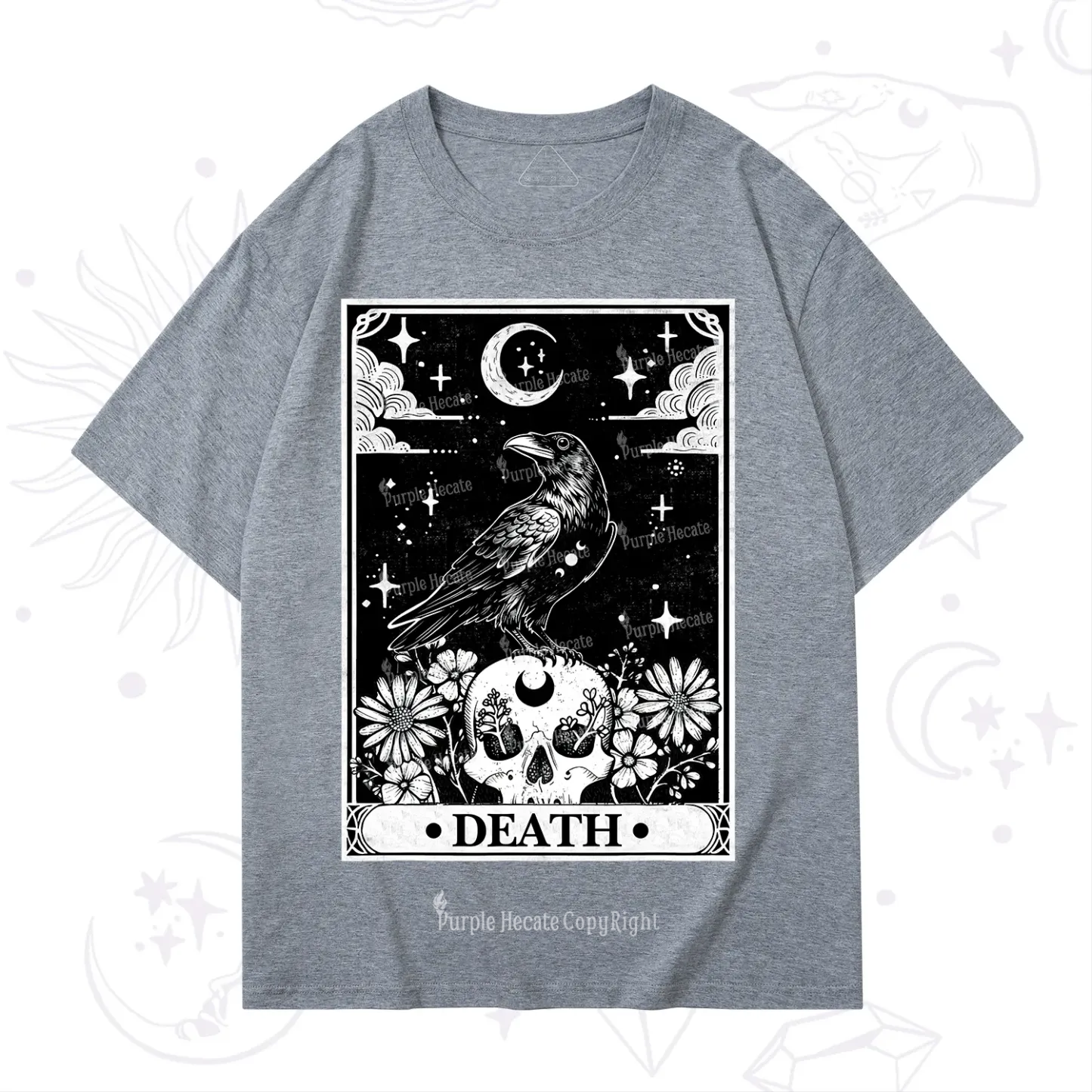 Purplehecate The Crow Death Tarot T-Shirt