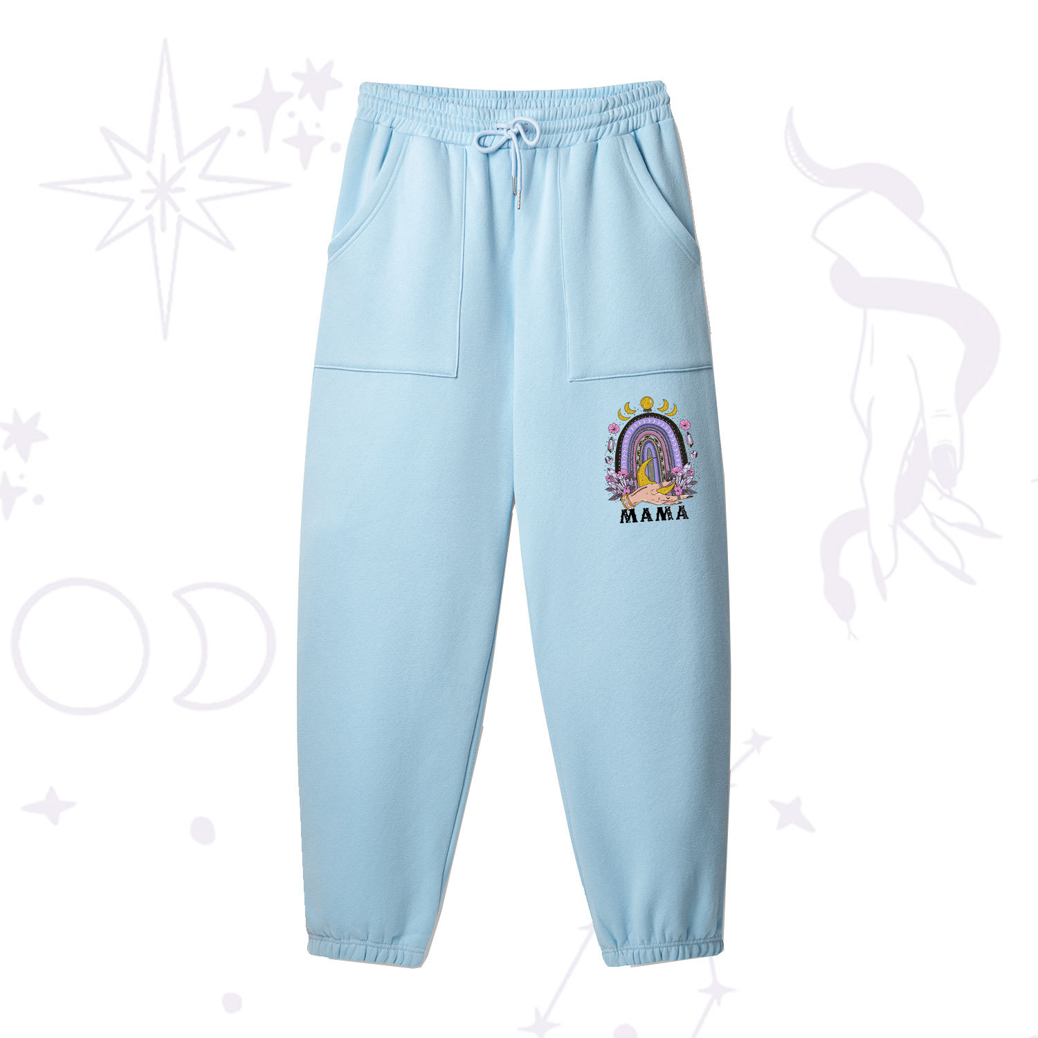Purplehecate Gothic Mama Rainbow Fleece Sweatpants