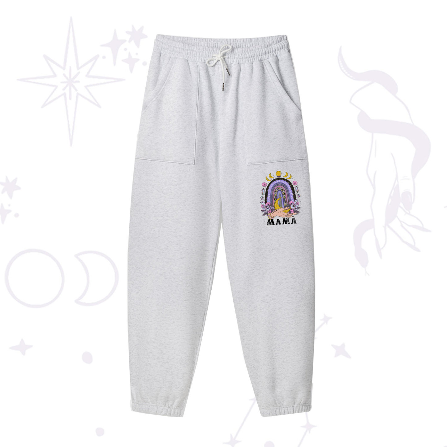 Purplehecate Gothic Mama Rainbow Fleece Sweatpants