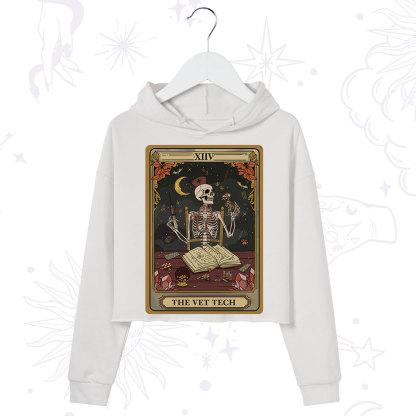 Purplehecate The Vet Tech Skeleton Tarot Crop Hoodie