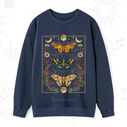 Purplehecate Sun and Moon Butterfly Sweatshirt