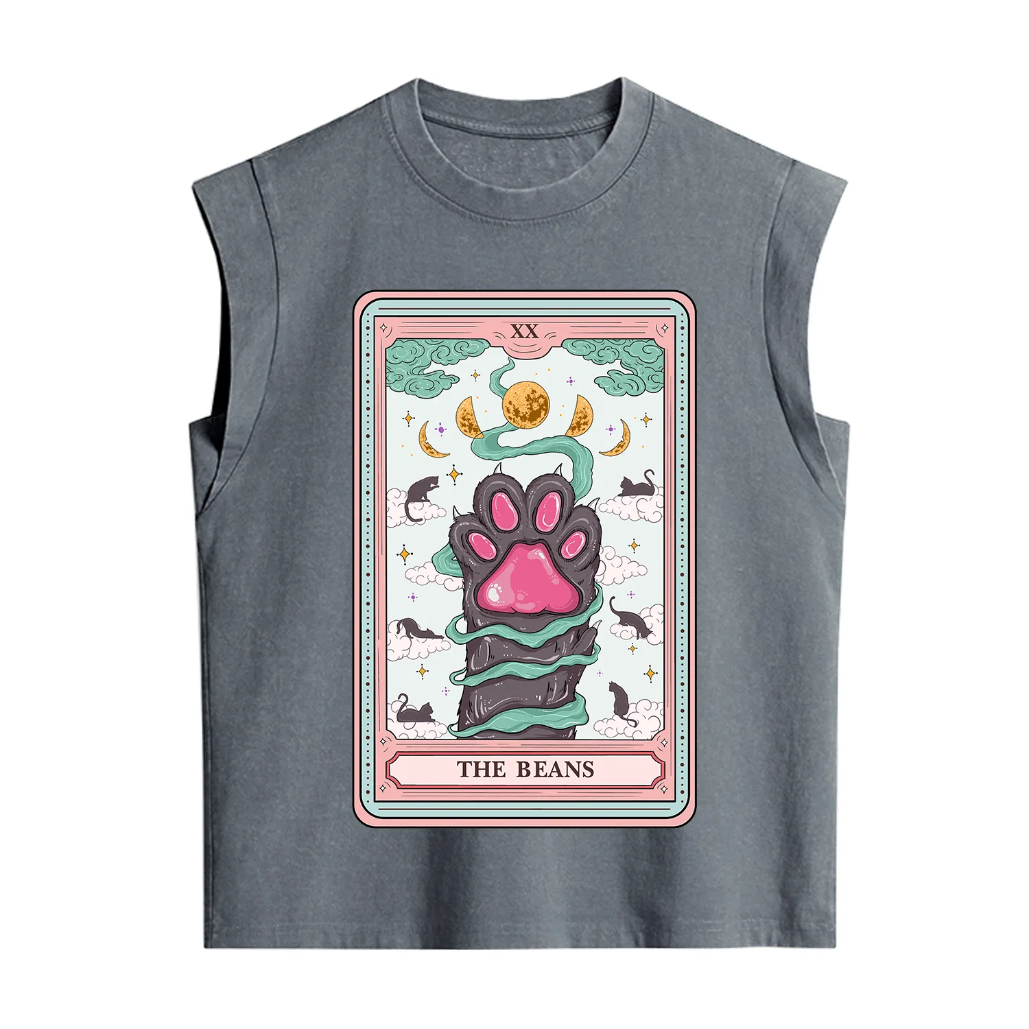 Purplehecate The Beans Cat Tarot Vintage Washed Tank