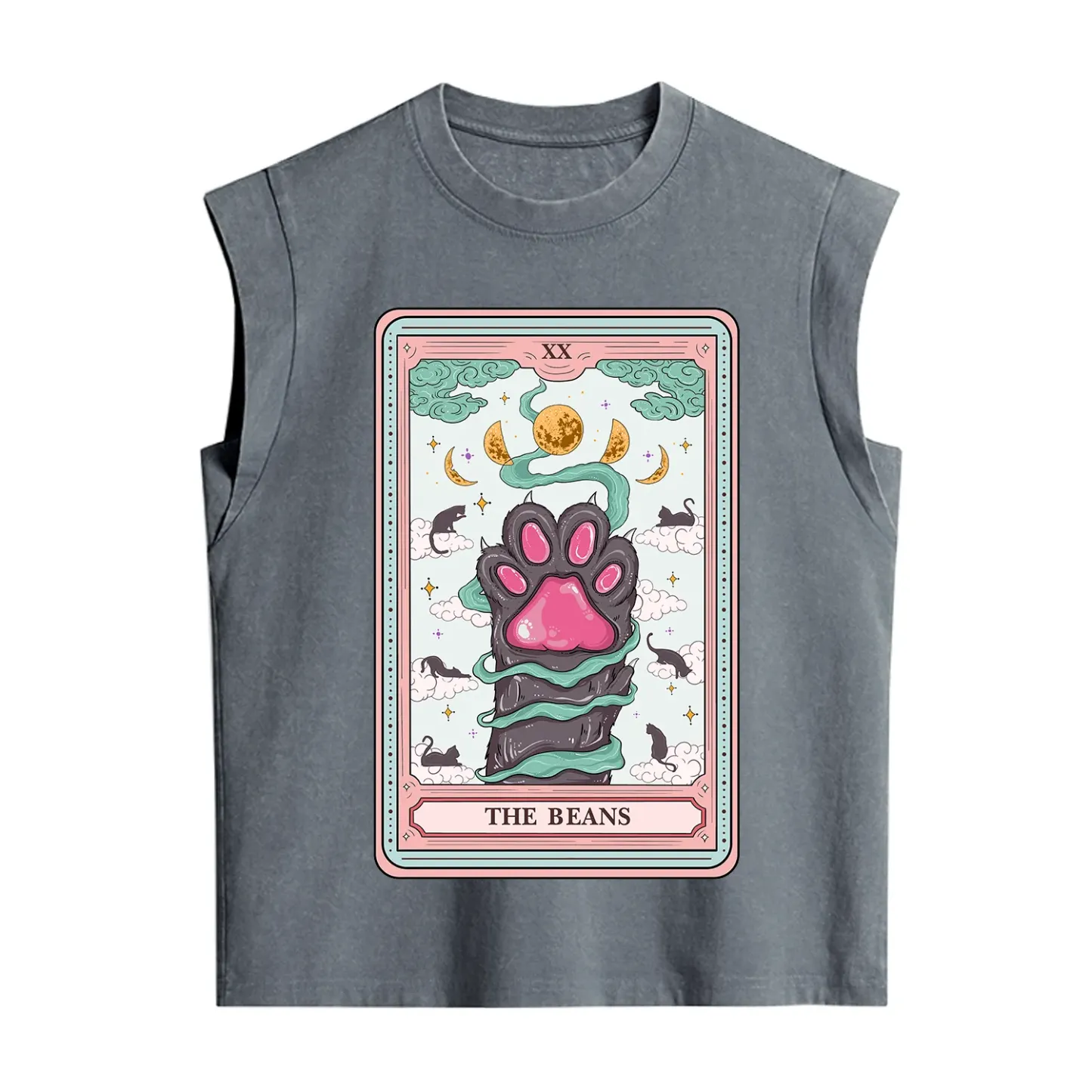 Purplehecate The Beans Cat Tarot Vintage Washed Tank