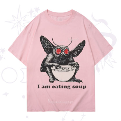 Purplehecate Mothman Eating Soup T-Shirt