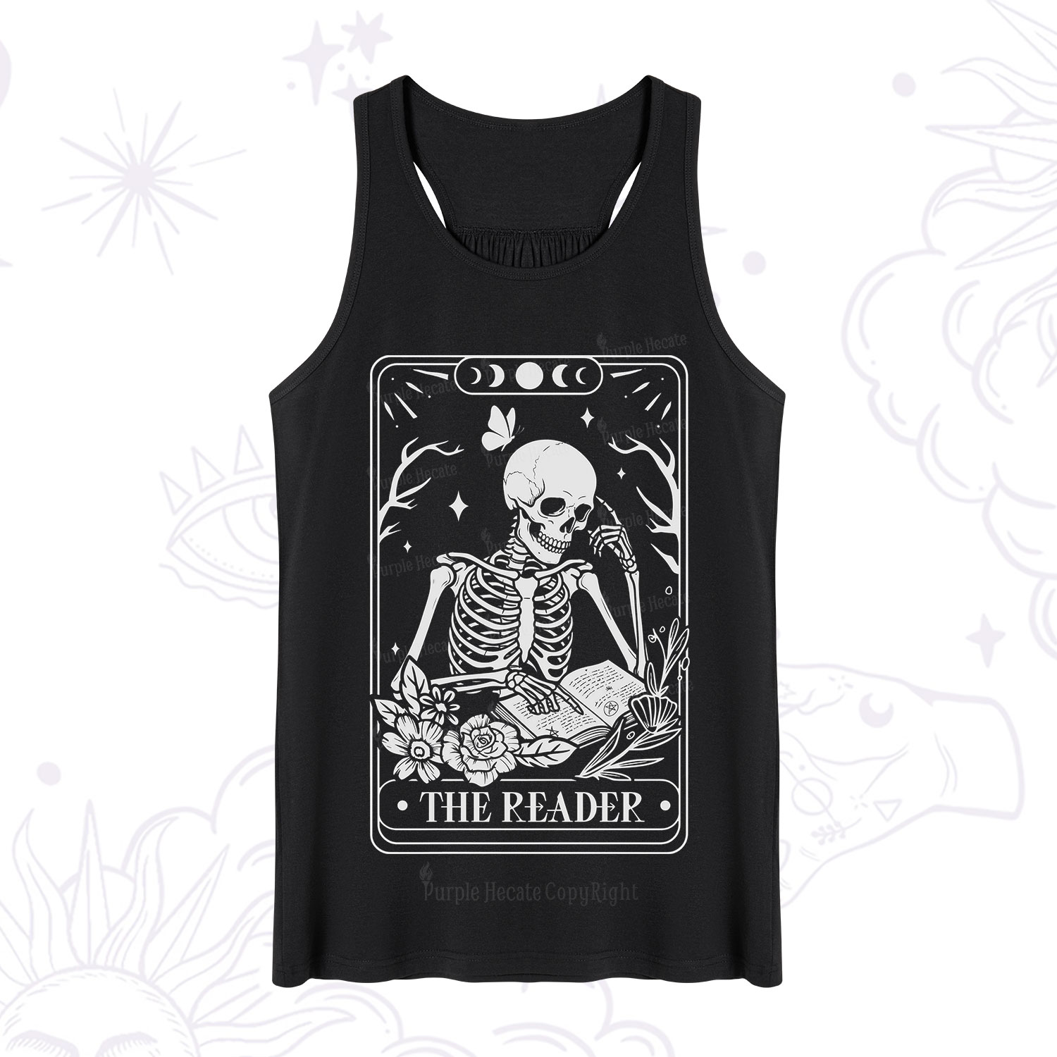 Purplehecate The Reader Tarot Skeleton Tank