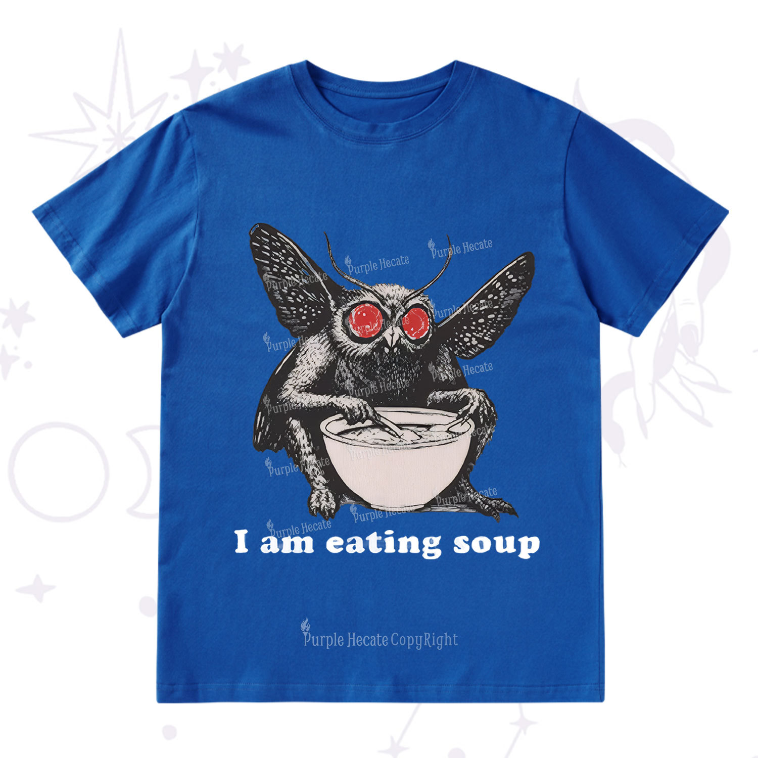 Purplehecate Mothman Eating Soup T-Shirt