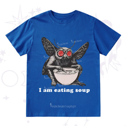 Purplehecate Mothman Eating Soup T-Shirt