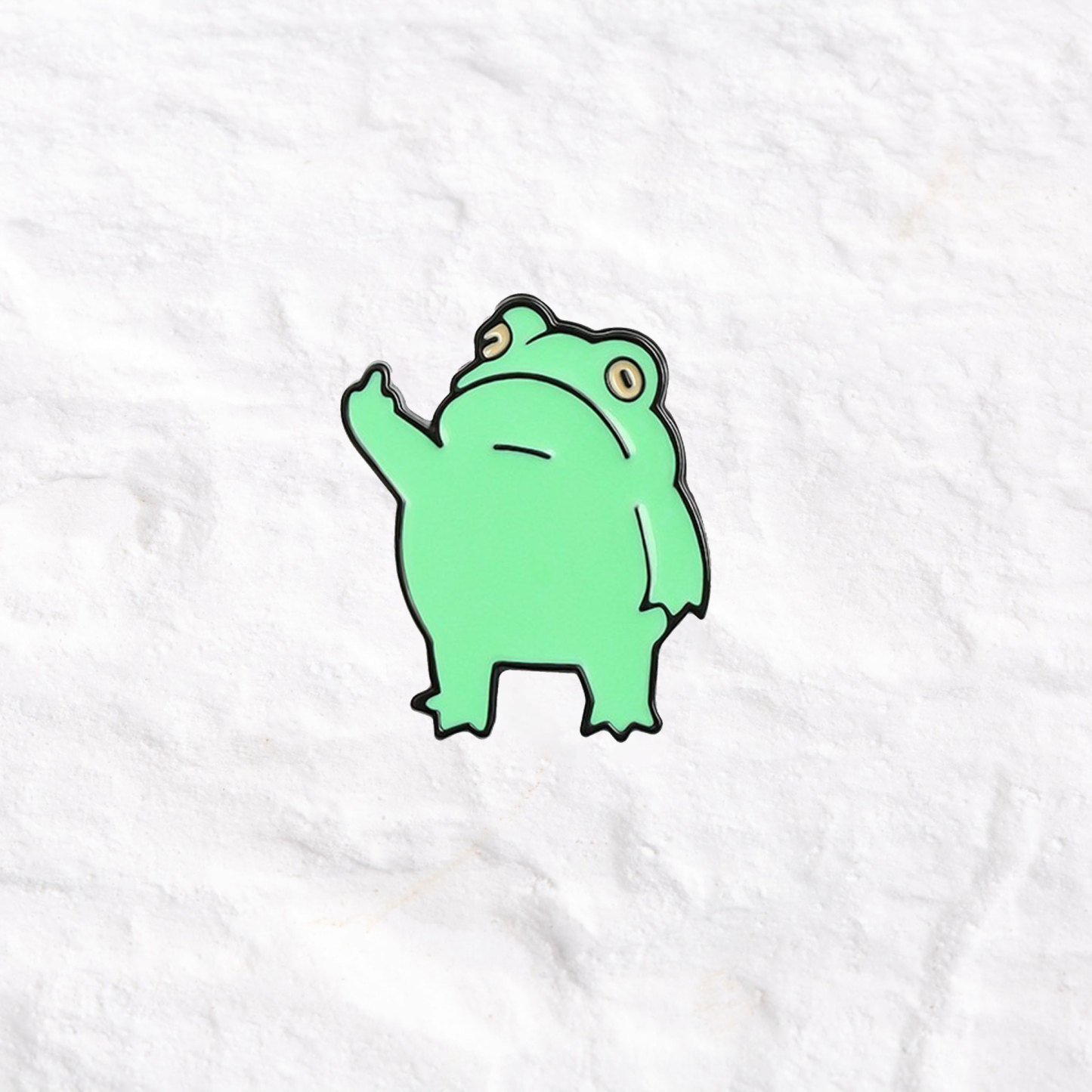 Purplehecate Flip off Frog Pin