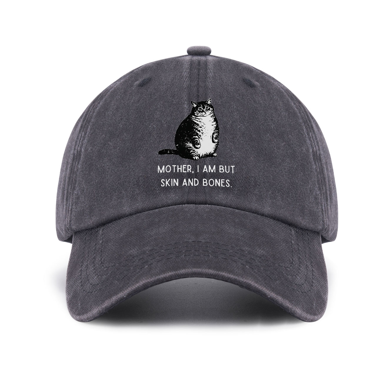 Purplehecate Cat Mother I Am But Skin And Bones Baseball Cap