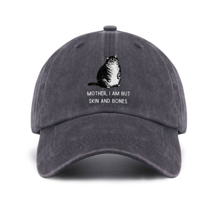 Purplehecate Cat Mother I Am But Skin And Bones Baseball Cap