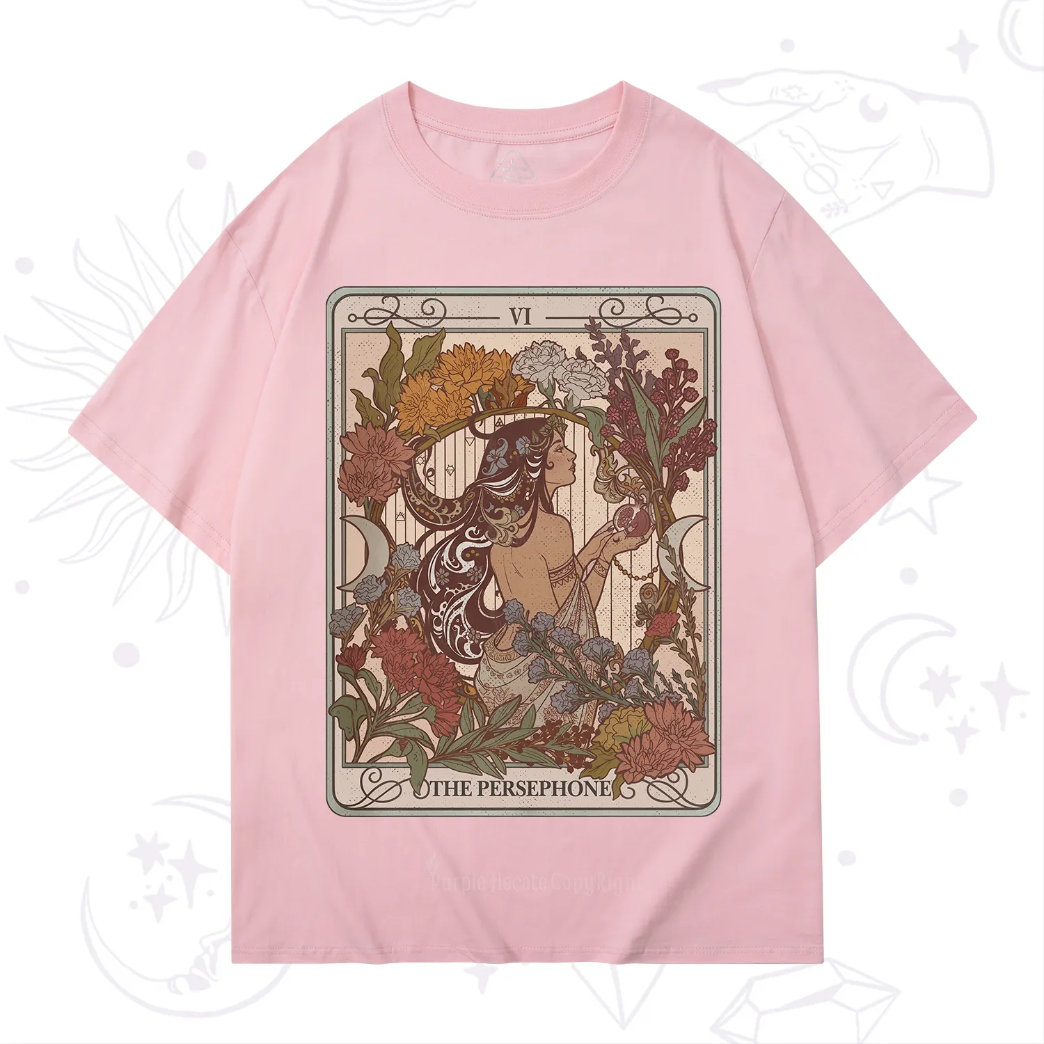Purplehecate The Persephone Goddess Tarot Card T-Shirt
