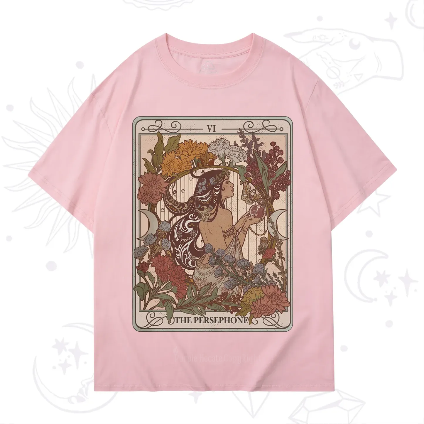 Purplehecate The Persephone Goddess Tarot Card T-Shirt