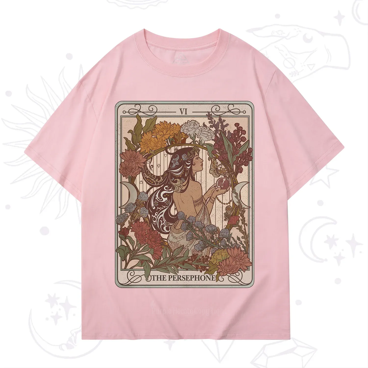 Purplehecate The Persephone Goddess Tarot Card T-Shirt