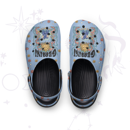 Purplehecate Gemini Spirit Zodiac Rubber Clogs