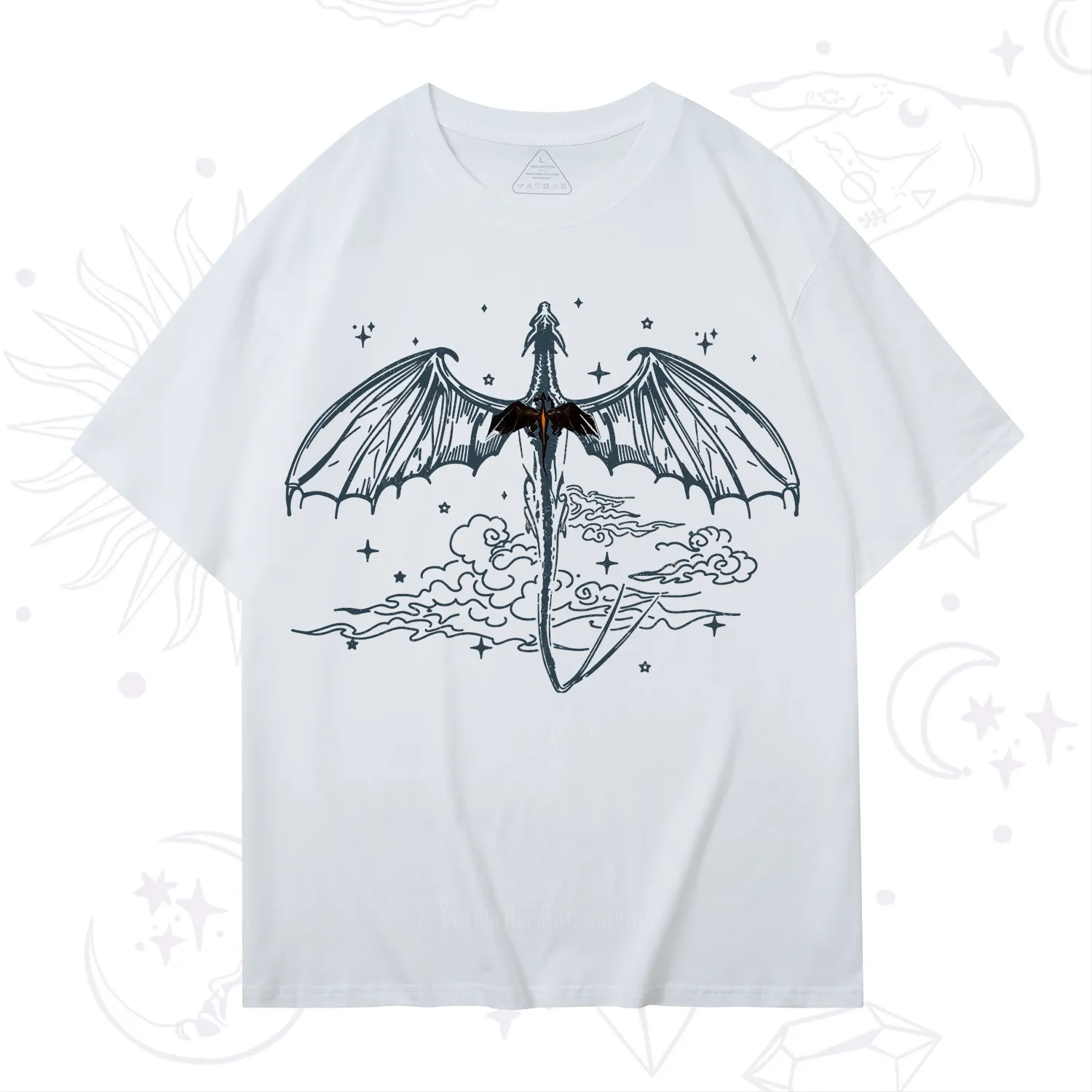 Purplehecate Dragon Rider Celestial Sword T-Shirt