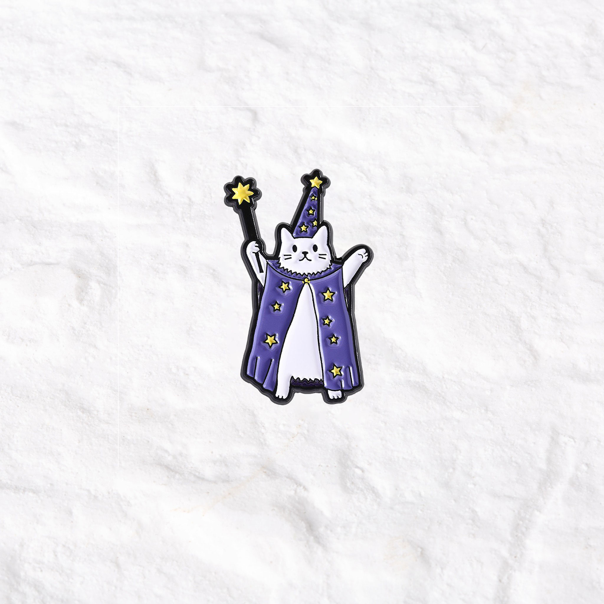 Purplehecate Wizard Cat Pin
