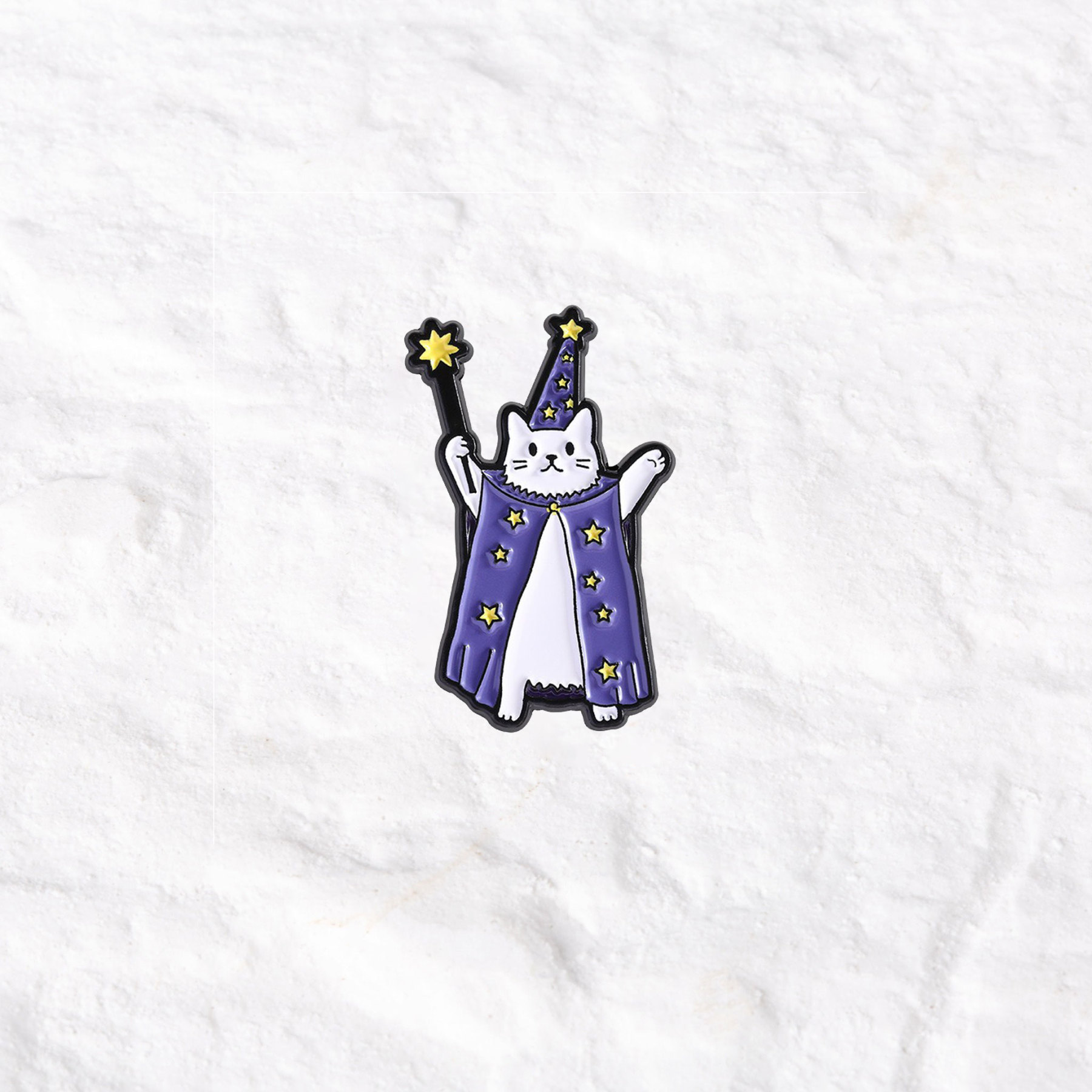 Purplehecate Wizard Cat Pin