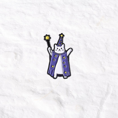 Purplehecate Wizard Cat Pin